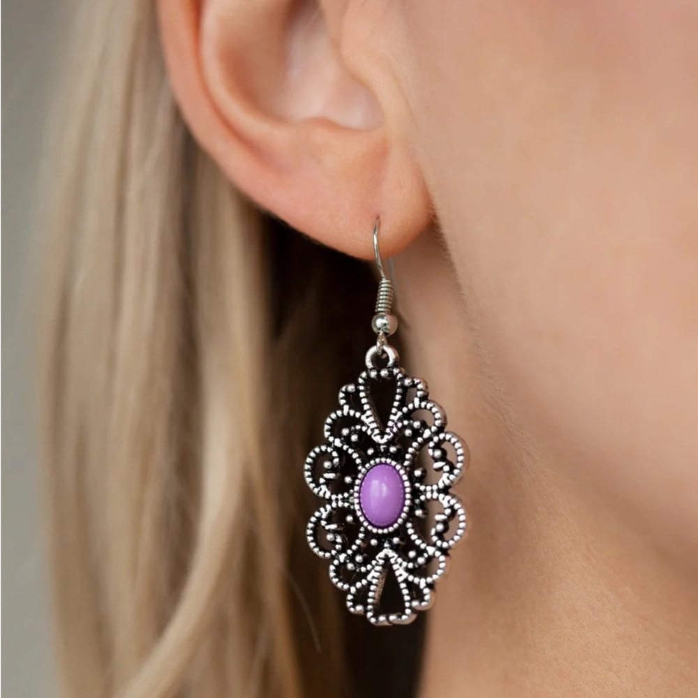 3 for $15 Paparazzi brand new bohemian western black bedazzled dangle earrings - Picture 2 of 4